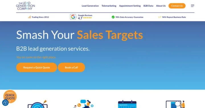 meilleure agence generation lead royaume uni The Lead Generation Company