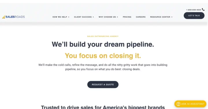 salesroads meilleure agence leadgen etats uni